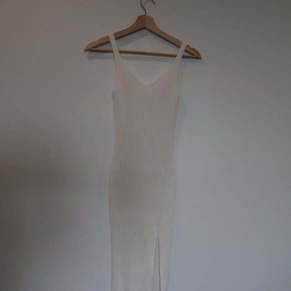 Abercrombie & Fitch White Knit MIdi Tank Dress - XS - Picture 2 of 11